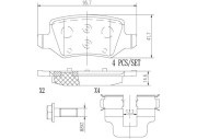 P50058N Sada brzdových destiček, kotoučová brzda PRIME LINE - Ceramic BREMBO