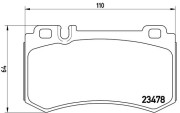 P 50 061 Sada brzdových destiček, kotoučová brzda PRIME LINE BREMBO