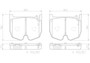 P50062N Sada brzdových destiček, kotoučová brzda BREMBO NAO LINE, DIRECTIONAL BRAKE PADS BREMBO