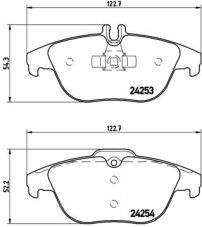 P 50 068 Sada brzdových destiček, kotoučová brzda PRIME LINE BREMBO