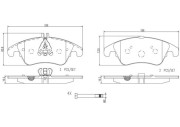 P50069N Sada brzdových destiček, kotoučová brzda BREMBO NAO LINE, DIRECTIONAL BRAKE PADS BREMBO