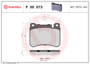 P 50 073 Sada brzdových destiček, kotoučová brzda PRIME LINE BREMBO