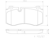 P50074N Sada brzdových destiček, kotoučová brzda BREMBO NAO LINE, DIRECTIONAL BRAKE PADS BREMBO