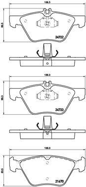 P 50 075 Sada brzdových destiček, kotoučová brzda PRIME LINE BREMBO