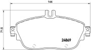 P 50 093X Sada brzdových destiček, kotoučová brzda XTRA LINE BREMBO