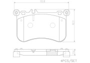 P50098N Sada brzdových destiček, kotoučová brzda BREMBO NAO LINE BREMBO