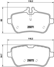 P 50 103 Sada brzdových destiček, kotoučová brzda PRIME LINE BREMBO