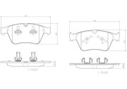 P50105N Sada brzdových destiček, kotoučová brzda BREMBO NAO LINE BREMBO