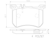 P50111N Sada brzdových destiček, kotoučová brzda BREMBO NAO LINE, DIRECTIONAL BRAKE PADS BREMBO