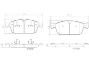 P50112N Sada brzdových destiček, kotoučová brzda BREMBO NAO LINE BREMBO