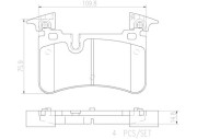 P50113N Sada brzdových destiček, kotoučová brzda PRIME LINE - Ceramic BREMBO