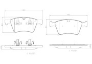 P50115N Sada brzdových destiček, kotoučová brzda BREMBO NAO LINE BREMBO