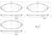P50124N Sada brzdových destiček, kotoučová brzda BREMBO NAO LINE, DIRECTIONAL BRAKE PADS BREMBO