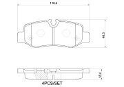 P 50 126G Sada brzdových destiček, kotoučová brzda BREMBO XTRA LINE, DIRECTIONAL BRAKE PADS BREMBO