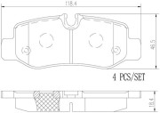 P50126N Sada brzdových destiček, kotoučová brzda BREMBO NAO LINE BREMBO