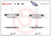 P 50 137 Sada brzdových destiček, kotoučová brzda PRIME LINE BREMBO