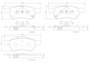 P51003N Sada brzdových destiček, kotoučová brzda PRIME LINE - Ceramic BREMBO