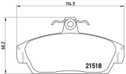 P 52 015 Sada brzdových destiček, kotoučová brzda PRIME LINE BREMBO