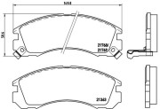 P 54 017X Sada brzdových destiček, kotoučová brzda XTRA LINE BREMBO