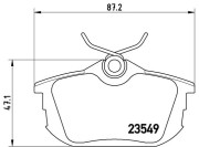 P 54 023 Sada brzdových destiček, kotoučová brzda PRIME LINE BREMBO