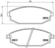 P 54 027 Sada brzdových destiček, kotoučová brzda PRIME LINE BREMBO