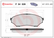 P 54 028 Sada brzdových destiček, kotoučová brzda PRIME LINE BREMBO