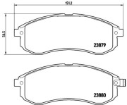 P 54 033 Sada brzdových destiček, kotoučová brzda PRIME LINE BREMBO