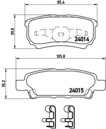 P 54 034 Sada brzdových destiček, kotoučová brzda PRIME LINE BREMBO