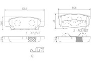 P54034N Sada brzdových destiček, kotoučová brzda PRIME LINE - Ceramic BREMBO