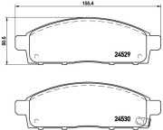 P 54 038 Sada brzdových destiček, kotoučová brzda PRIME LINE BREMBO