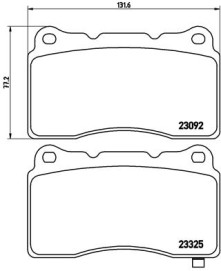 P 54 039X Sada brzdových destiček, kotoučová brzda XTRA LINE BREMBO