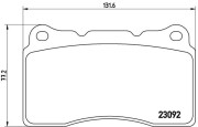 P 54 040 Sada brzdových destiček, kotoučová brzda PRIME LINE BREMBO