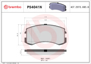 P54041N Sada brzdových destiček, kotoučová brzda BREMBO NAO LINE BREMBO