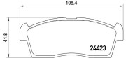 P54049N Sada brzdových destiček, kotoučová brzda BREMBO NAO LINE BREMBO