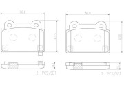 P54052N Sada brzdových destiček, kotoučová brzda BREMBO NAO LINE BREMBO