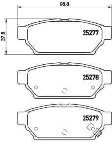 P 54 053 Sada brzdových destiček, kotoučová brzda PRIME LINE BREMBO