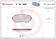 P 54 059 Sada brzdových destiček, kotoučová brzda PRIME LINE BREMBO