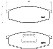 P 56 012 Sada brzdových destiček, kotoučová brzda PRIME LINE BREMBO