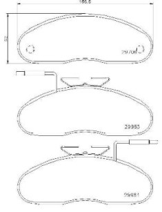 P 56 019 Sada brzdových destiček, kotoučová brzda PRIME LINE BREMBO