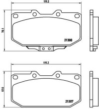 P 56 025 Sada brzdových destiček, kotoučová brzda PRIME LINE BREMBO