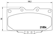 P 56 034 Sada brzdových destiček, kotoučová brzda PRIME LINE BREMBO