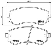 P 56 039 Sada brzdových destiček, kotoučová brzda PRIME LINE BREMBO