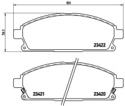 P 56 040 Sada brzdových destiček, kotoučová brzda PRIME LINE BREMBO