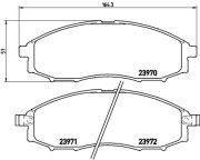 P 56 049 Sada brzdových destiček, kotoučová brzda PRIME LINE BREMBO