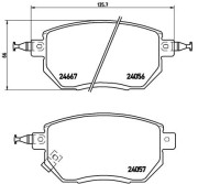 P 56 051 Sada brzdových destiček, kotoučová brzda PRIME LINE BREMBO