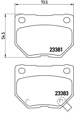 P 56 054 Sada brzdových destiček, kotoučová brzda PRIME LINE BREMBO