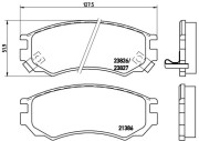 P 56 055 Sada brzdových destiček, kotoučová brzda PRIME LINE BREMBO