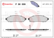 P 56 059 Sada brzdových destiček, kotoučová brzda PRIME LINE BREMBO