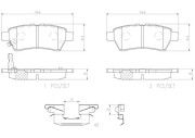 P56060N Sada brzdových destiček, kotoučová brzda BREMBO NAO LINE BREMBO