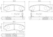 P56063N Sada brzdových destiček, kotoučová brzda PRIME LINE - Ceramic BREMBO